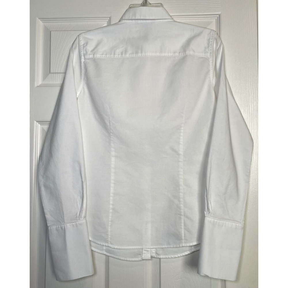 Brooks Brothers Womens White Pintuck Bib Front Stretch Button Down Shirt Size 8 - Picture 4 of 10